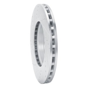 Mercedes-Benz B200 Brake Rotor (1) - Front Right - R1 Concepts - Drilled & Slotted - Silver - `06-`11
